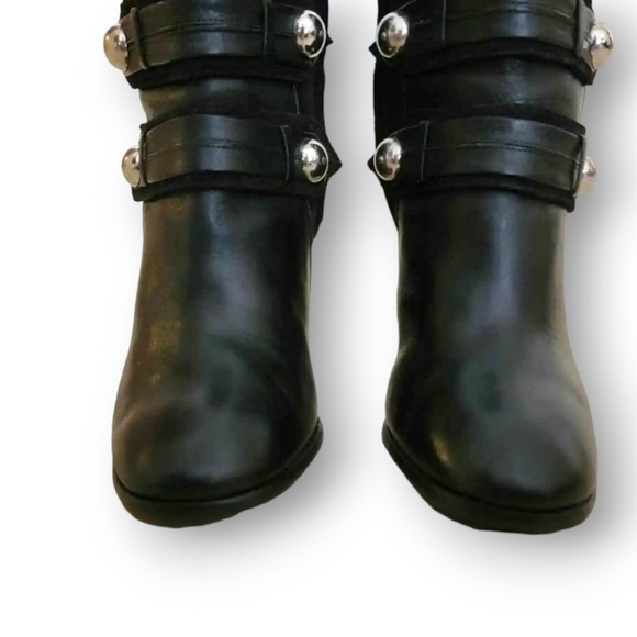 Isabel Marant Combat Boots Black Leather Ankle 7 37 Arnie Brandenburg Winter - Picture 5 of 10